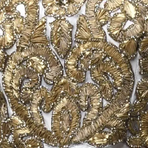 Ivory & Gold Embroidered Anarkali Gown view 2