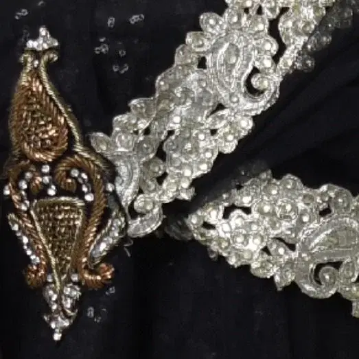 Glamorous Black & Silver Embroidered Lehenga Set view 2