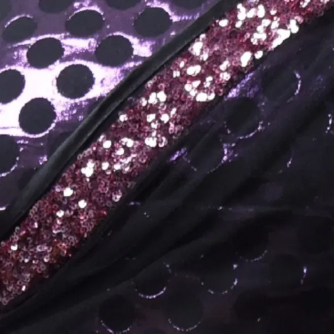 Glamorous Black Sheer Saree with Metallic Purple Sequins view 2