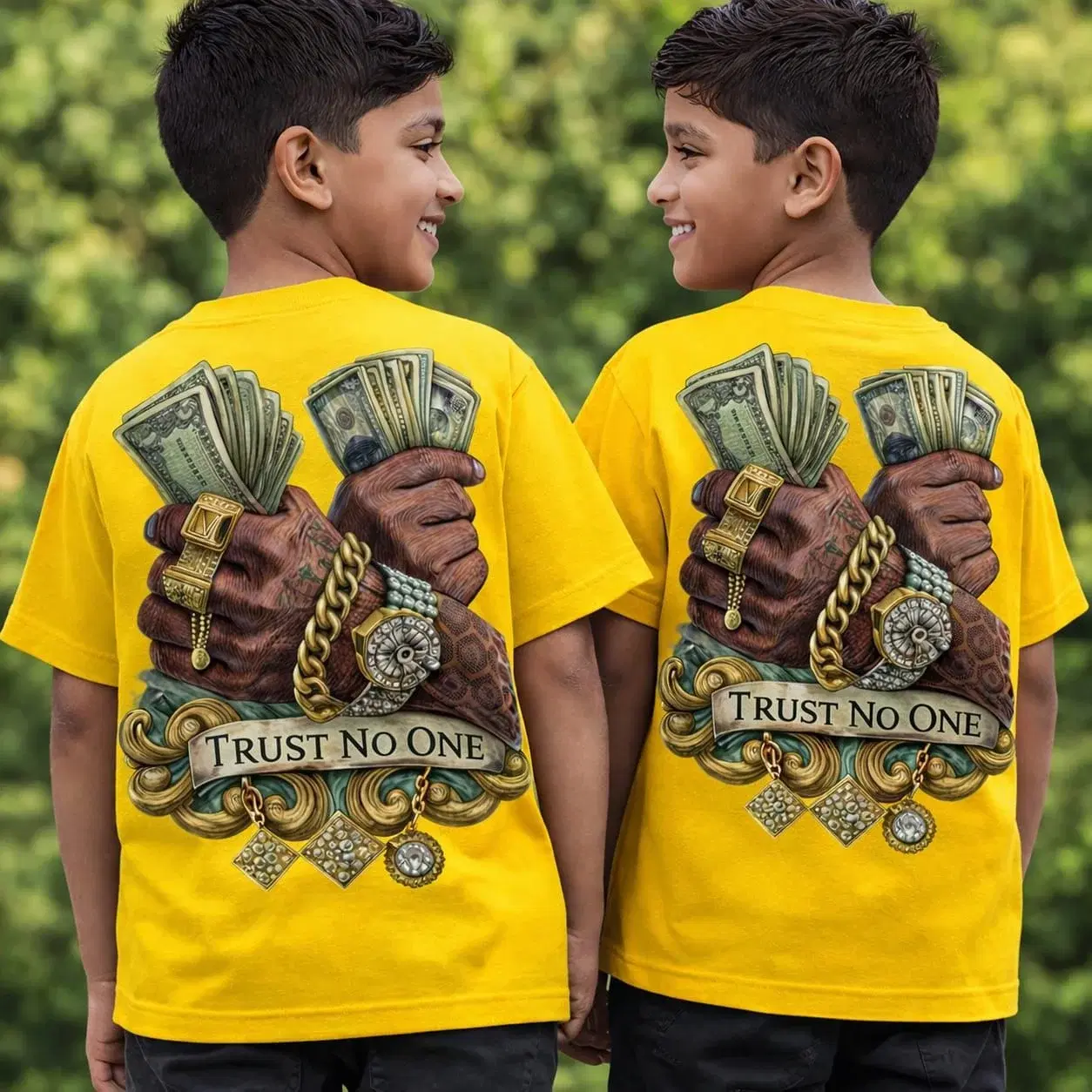 Single jersey Crave NecK High Quality DTF KIDS Tshirts